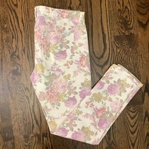 Seven 7 Floral Denim Skinny Sz 12